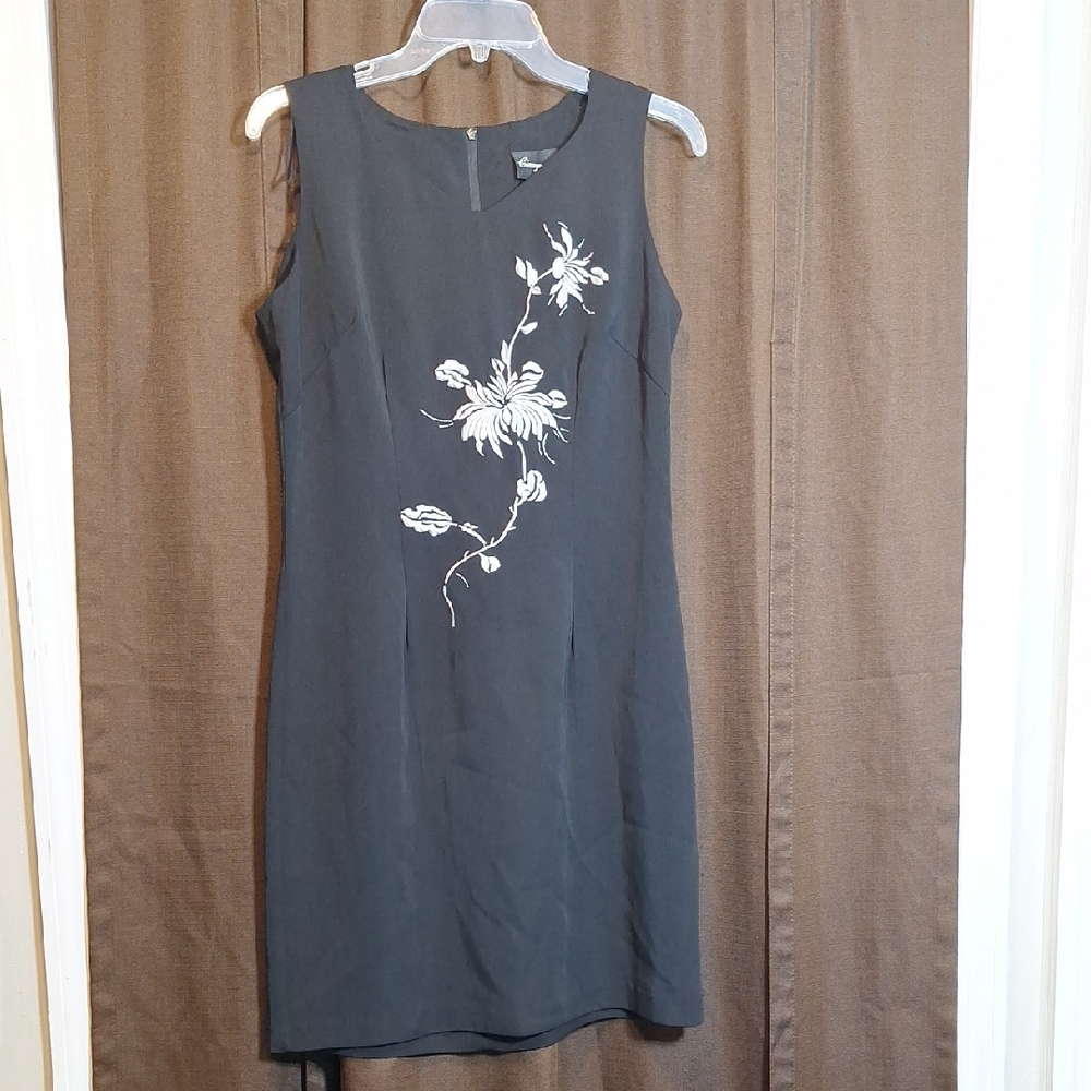 Elegant Black Floral Dress